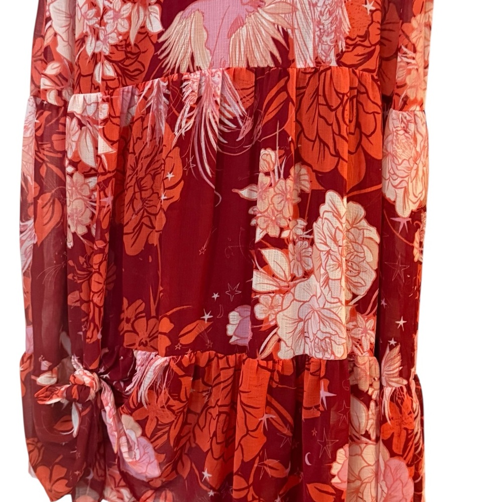Free People Red and Pink Floral Maxi Dress - Picture 4 of 8